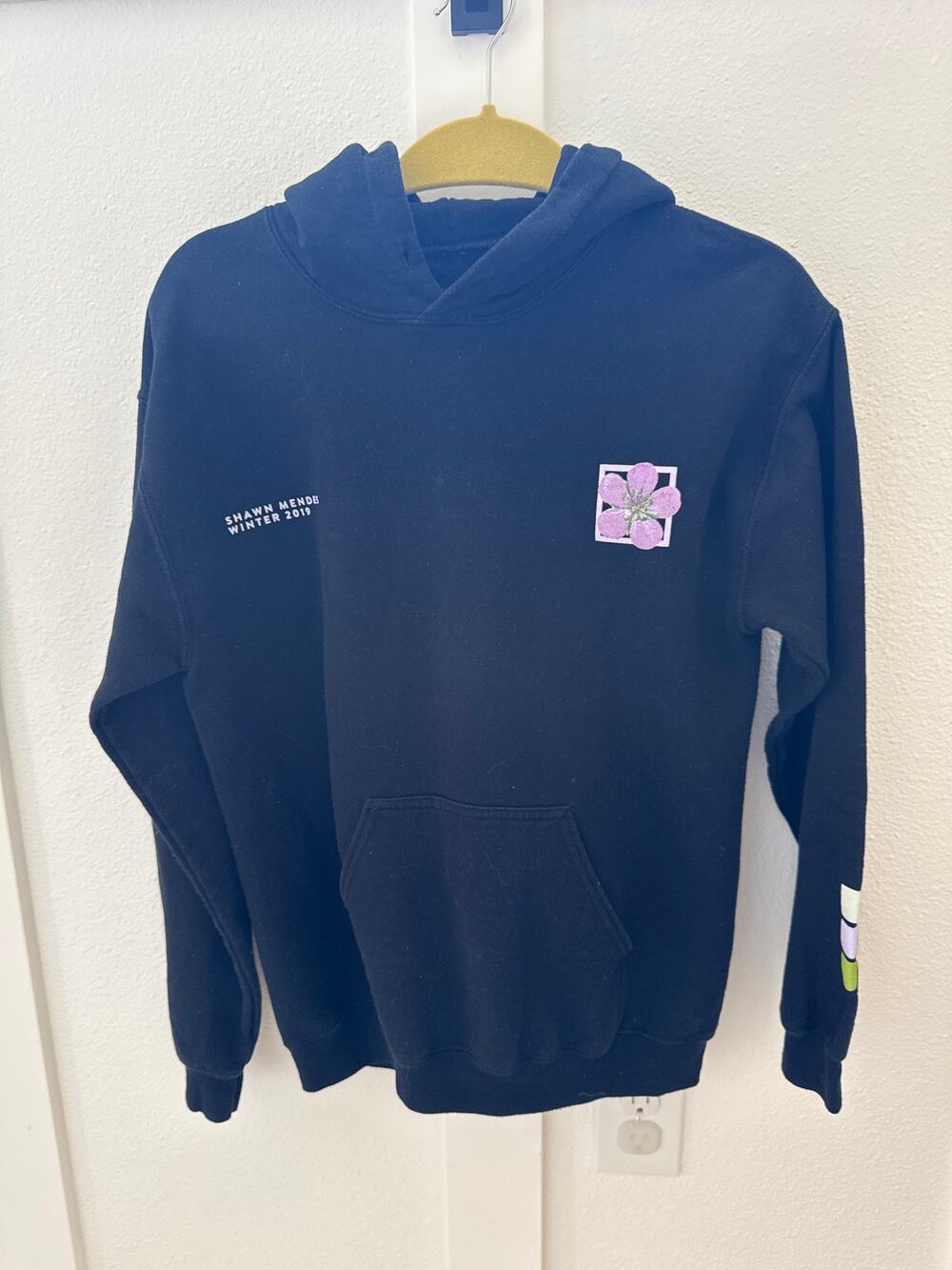 Shawn Mendes Winter 2019 Tour Black Hoodie Sweatshirt Size S